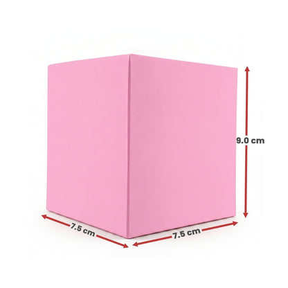Caja Decorativa Cuadrada para Velas – Rosa Pastel | Chica 7.5x9.0 cm - Candle Craft