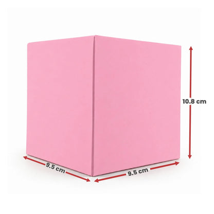 Caja Decorativa Cuadrada para Velas – Rosa Pastel | Grande 9.5x10.8 cm - Candle Craft
