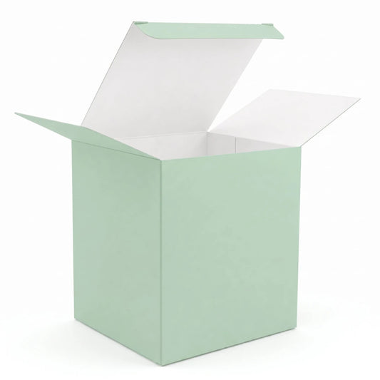 Caja Decorativa Cuadrada para Velas – Verde Menta | Chica 7.5x9.0 cm - Candle Craft