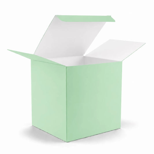 Caja Decorativa Cuadrada para Velas – Verde Pastel Menta | Extra Grande 10.5x10.5 cm - Candle Craft