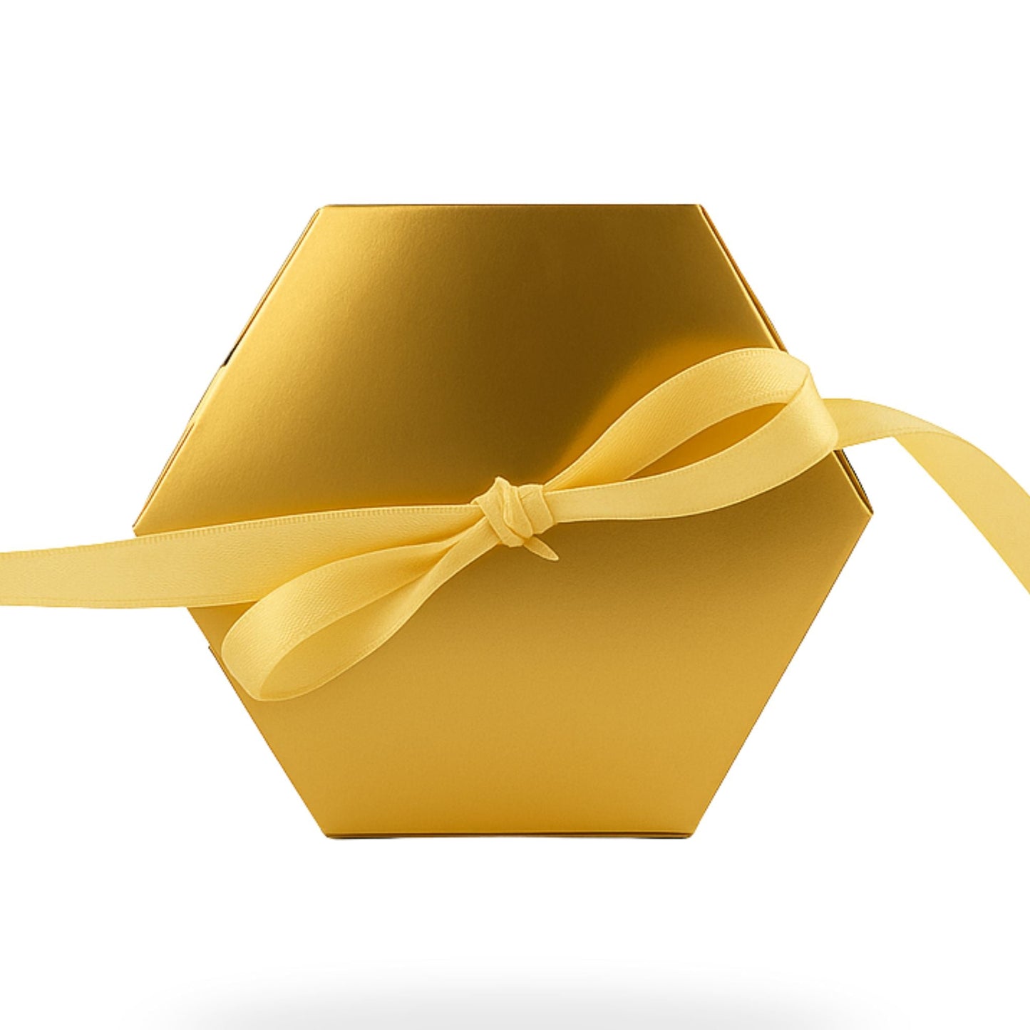 Caja Decorativa Hexagonal para Velas – Dorada - Ventana Transparente | Grande 10x10 cm - Candle Craft