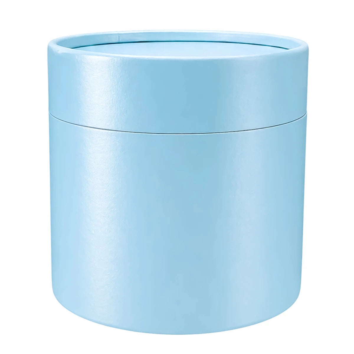 Caja Decorativa para Velas Cilíndrica / Velas Ramo de Flores – Tubo cartón rígido - Azul Bebé Claro - Extra Grande 12.5x12.5 cm - Candle Craft