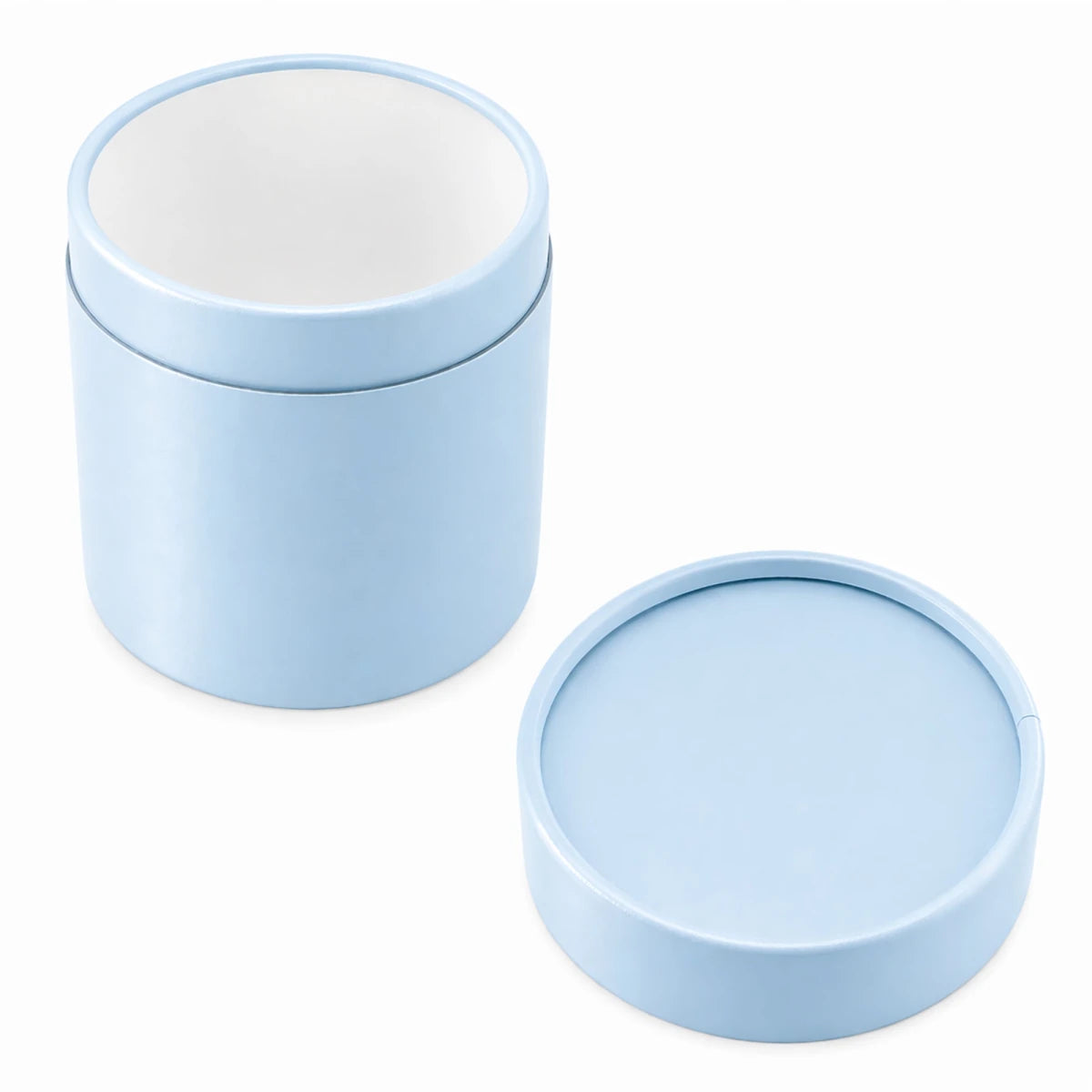 Caja Decorativa para Velas Cilíndrica / Velas Ramo de Flores – Tubo cartón rígido - Azul Bebé Claro - Extra Grande 12.5x12.5 cm - Candle Craft