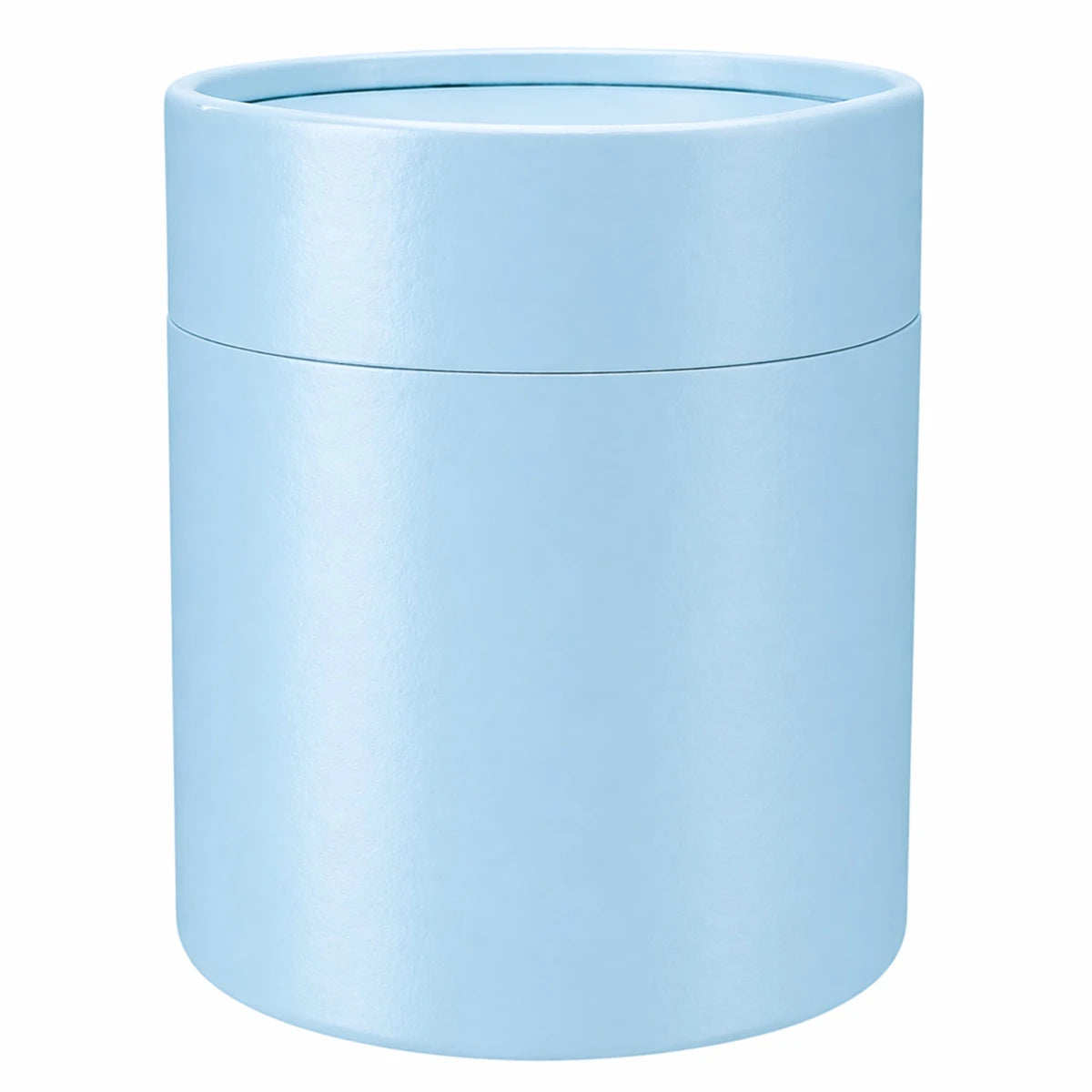 Caja Decorativa para Velas Cilíndrica / Velas Ramo de Flores – Tubo cartón rígido - Azul Bebé Claro - Grande 10x11.7. cm - Candle Craft