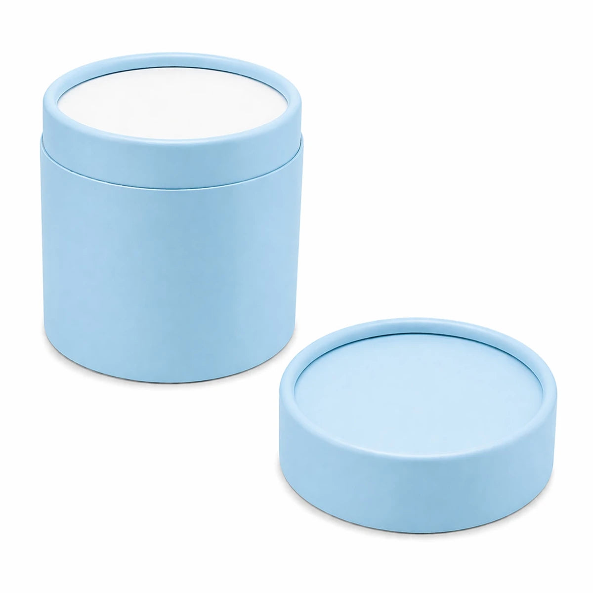 Caja Decorativa para Velas Cilíndrica / Velas Ramo de Flores – Tubo cartón rígido - Azul Bebé Claro - Grande 10x11.7. cm - Candle Craft