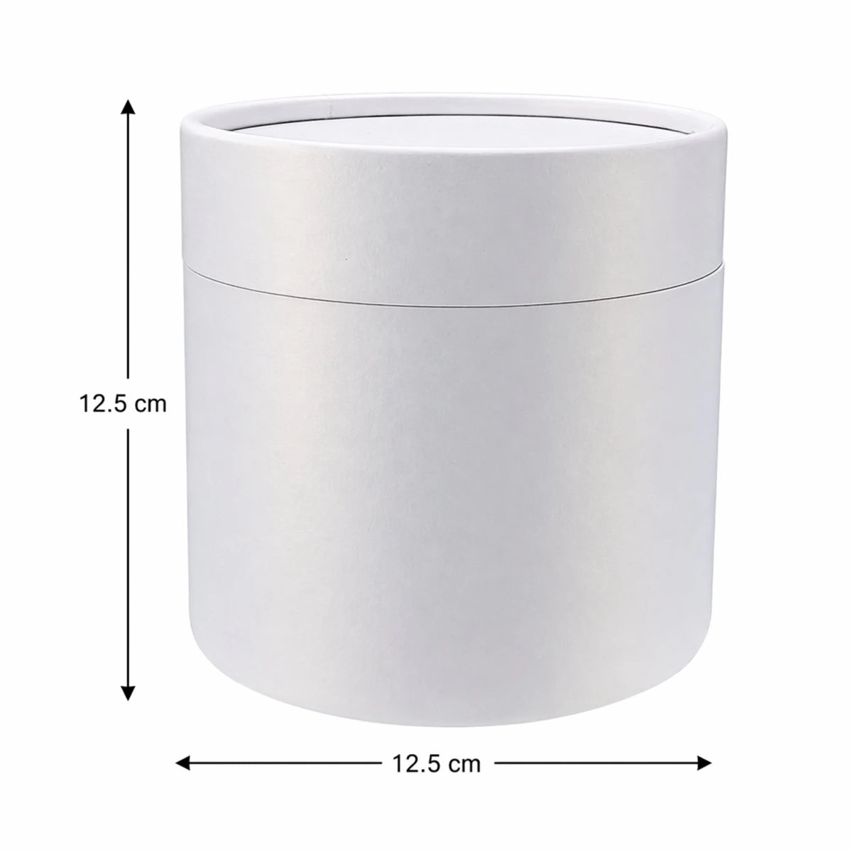 Caja Decorativa para Velas Cilíndrica / Velas Ramo de Flores – Tubo cartón rígido - Blanco Brillante - Extra Grande 12.5x12.5 cm cm - Candle Craft