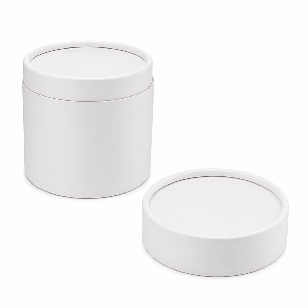 Caja Decorativa para Velas Cilíndrica / Velas Ramo de Flores – Tubo cartón rígido - Blanco Brillante - Grande 10x11.7. cm - Candle Craft