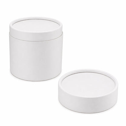 Caja Decorativa para Velas Cilíndrica / Velas Ramo de Flores – Tubo cartón rígido - Blanco Brillante - Grande 10x11.7. cm - Candle Craft