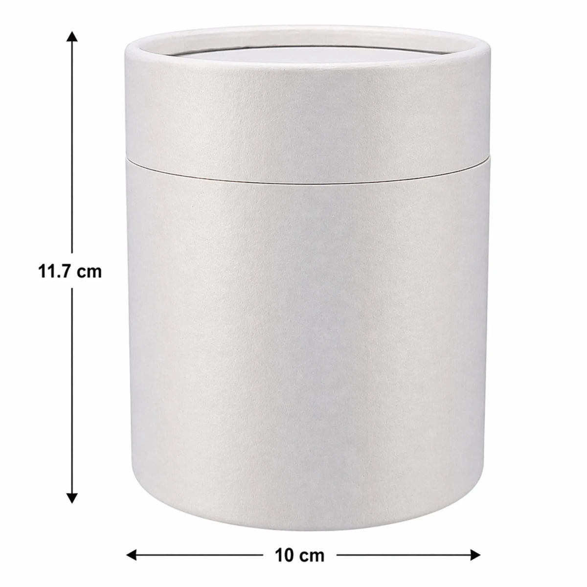 Caja Decorativa para Velas Cilíndrica / Velas Ramo de Flores – Tubo cartón rígido - Blanco Brillante - Grande 10x11.7. cm - Candle Craft