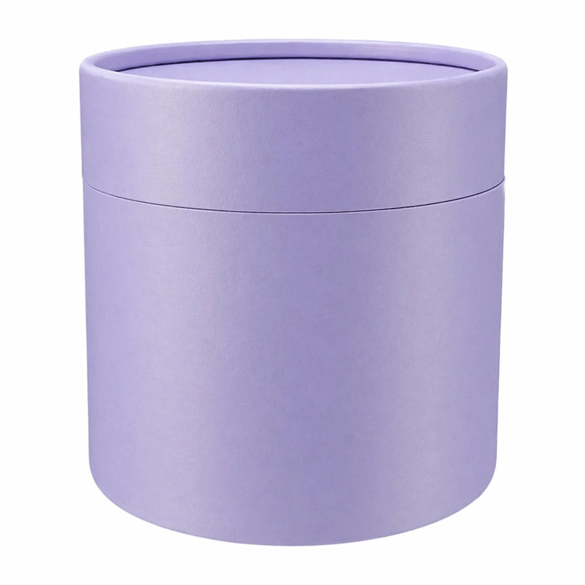 Caja Decorativa para Velas Cilíndrica / Velas Ramo de Flores – Tubo cartón rígido - Lavanda Morado Pastel Claro - Extra Grande 12.5x12.5 cm - Candle Craft