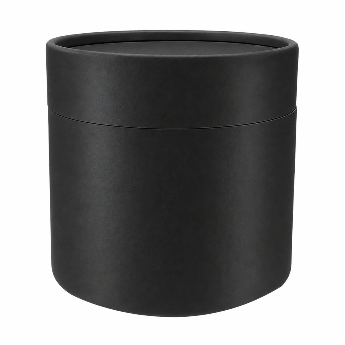Caja Decorativa para Velas Cilíndrica / Velas Ramo de Flores – Tubo cartón rígido - Negro Brillante - Extra Grande 12.5x12.5 cm - Candle Craft