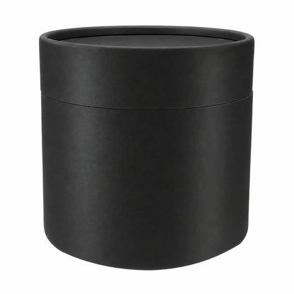 Caja Decorativa para Velas Cilíndrica / Velas Ramo de Flores – Tubo cartón rígido - Negro Brillante - Extra Grande 12.5x12.5 cm - Candle Craft