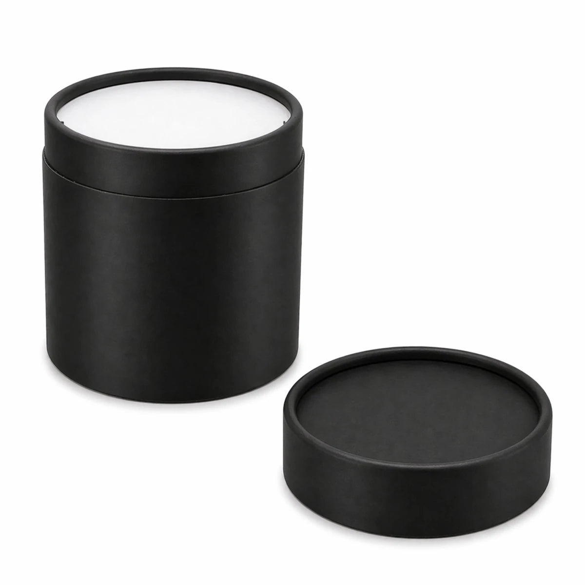 Caja Decorativa para Velas Cilíndrica / Velas Ramo de Flores – Tubo cartón rígido - Negro Brillante - Grande 10x11.7. cm - Candle Craft