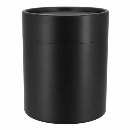 Caja Decorativa para Velas Cilíndrica / Velas Ramo de Flores – Tubo cartón rígido - Negro Brillante - Grande 10x11.7. cm - Candle Craft