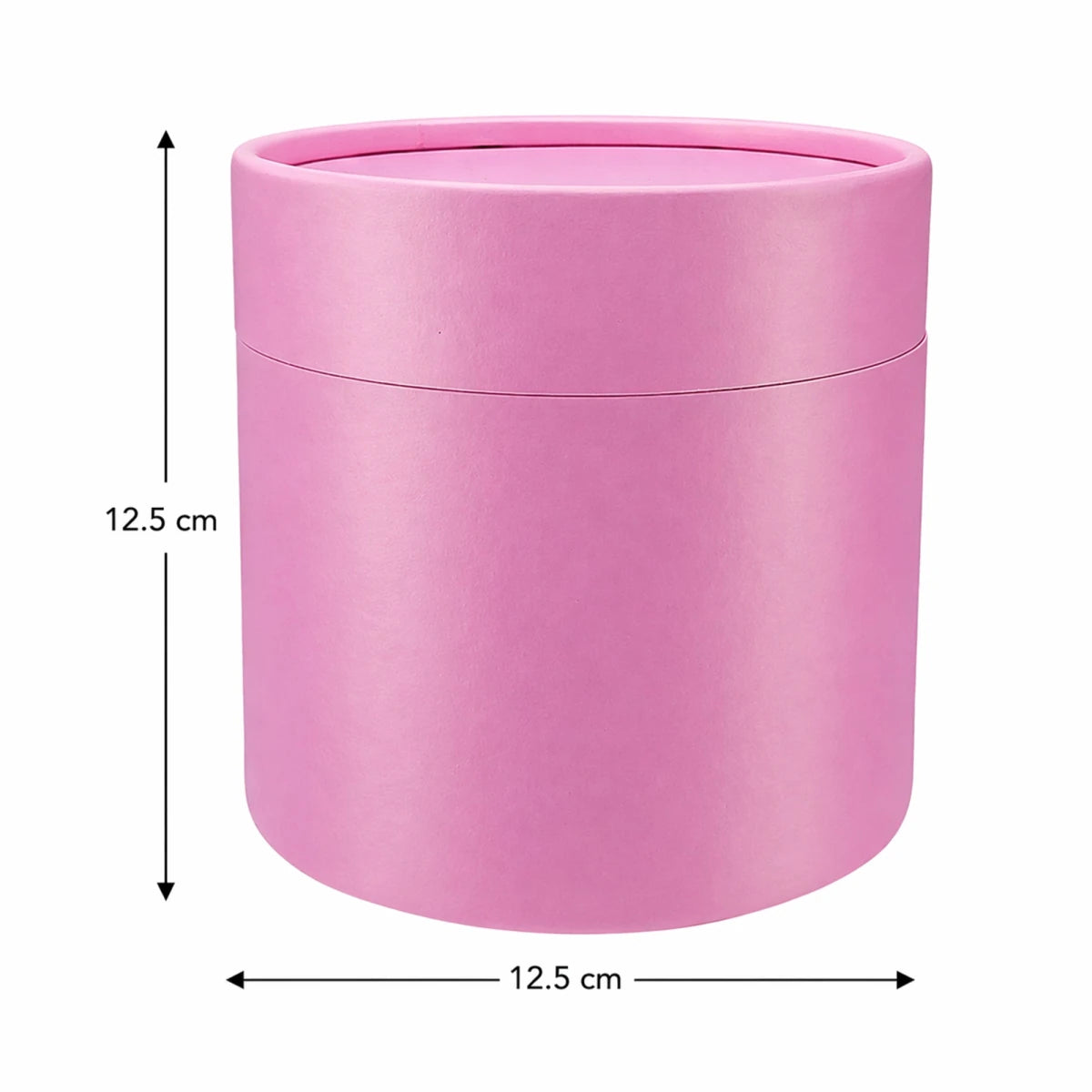 Caja Decorativa para Velas Cilíndrica / Velas Ramo de Flores – Tubo cartón rígido - Rosa Pastel Brillante - Extra Grande 12.5x12.5 cm - Candle Craft