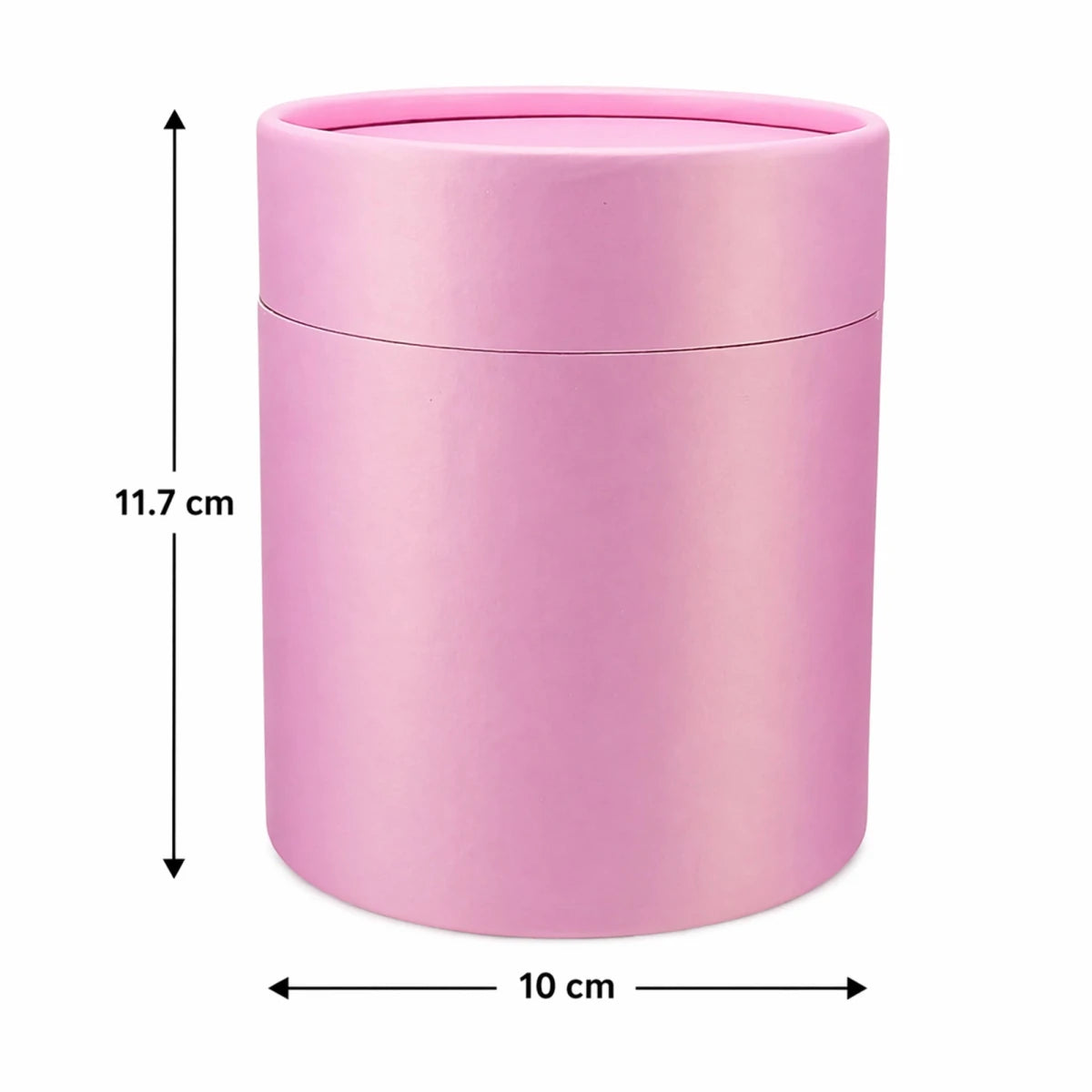 Caja Decorativa para Velas Cilíndrica / Velas Ramo de Flores – Tubo cartón rígido - Rosa Pastel Brillante - Grande 10x11.7. cm - Candle Craft
