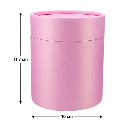 Caja Decorativa para Velas Cilíndrica / Velas Ramo de Flores – Tubo cartón rígido - Rosa Pastel Brillante - Grande 10x11.7. cm - Candle Craft