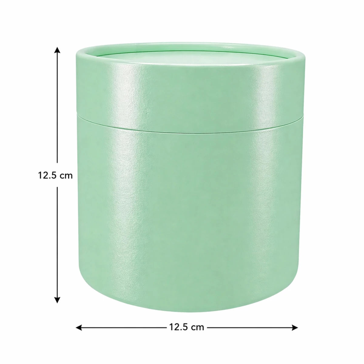 Caja Decorativa para Velas Cilíndrica / Velas Ramo de Flores – Tubo cartón rígido - Verde Menta Brillante - Extra Grande 12.5x12.5 cm - Candle Craft