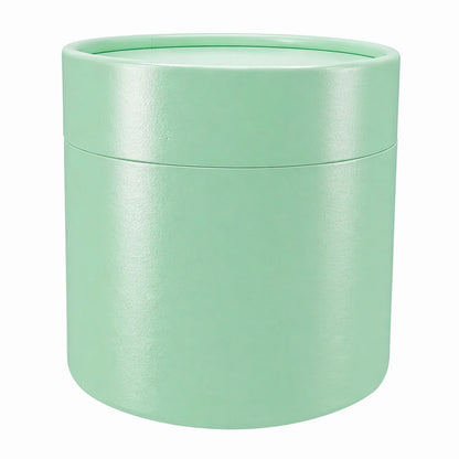 Caja Decorativa para Velas Cilíndrica / Velas Ramo de Flores – Tubo cartón rígido - Verde Menta Brillante - Extra Grande 12.5x12.5 cm - Candle Craft