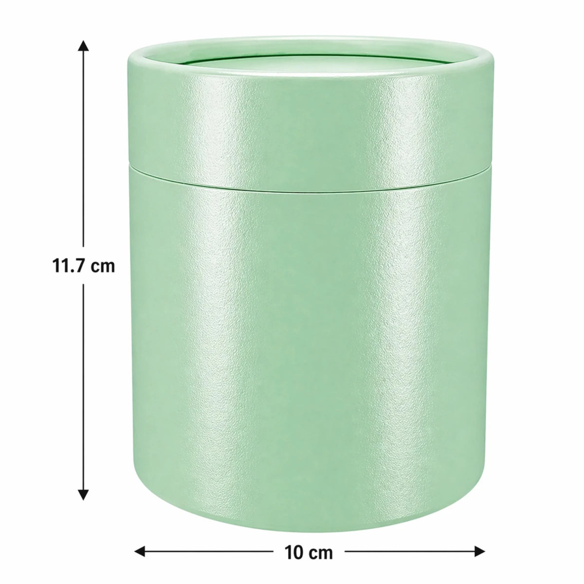 Caja Decorativa para Velas Cilíndrica / Velas Ramo de Flores – Tubo cartón rígido - Verde Menta Brillante - Grande 10x11.7. cm - Candle Craft