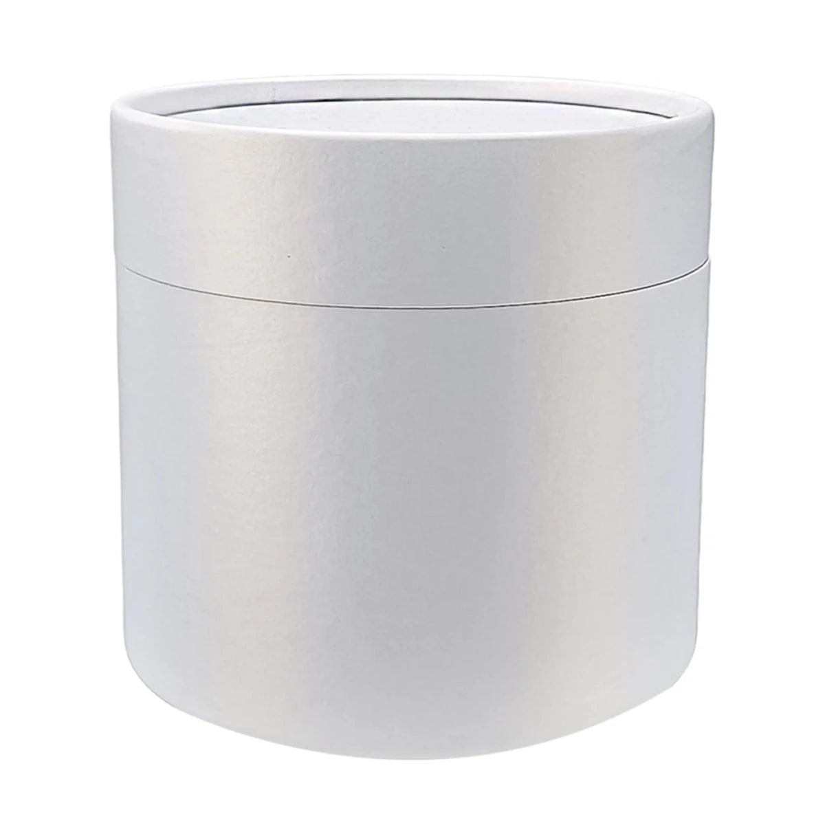 Caja Decorativa para Velas Cilíndrica / Wax Melts – Tubo cartón rígido - Blanco Brillante - Extra Grande 12.5x12.5 cm cm - Candle Craft