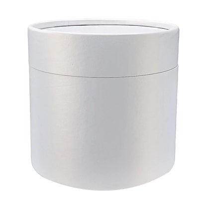 Caja Decorativa para Velas Cilíndrica / Wax Melts – Tubo cartón rígido - Blanco Brillante - Extra Grande 12.5x12.5 cm cm - Candle Craft