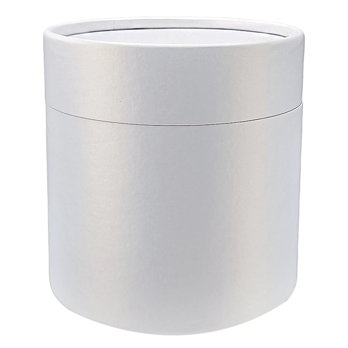 Caja Decorativa para Velas Cilíndrica / Wax Melts – Tubo cartón rígido - Blanco Brillante - Grande 11.3x12 cm - Candle Craft