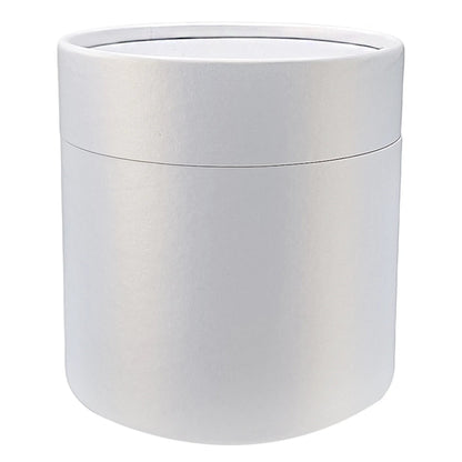 Caja Decorativa para Velas Cilíndrica / Wax Melts – Tubo cartón rígido - Blanco Brillante - Grande 11.3x12 cm - Candle Craft