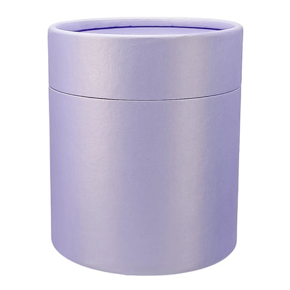Caja Decorativa para Velas Cilíndrica / Wax Melts – Tubo cartón rígido - Lavanda Morado Pastel Claro - Grande 9.3x11 cm - Candle Craft