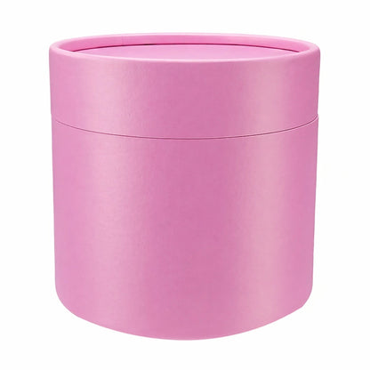 Caja Decorativa para Velas Cilíndrica / Wax Melts – Tubo cartón rígido - Rosa Pastel Brillante - Extra Grande 12.5x12.5 cm - Candle Craft