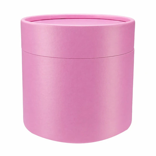 Caja Decorativa para Velas Cilíndrica / Wax Melts – Tubo cartón rígido - Rosa Pastel Brillante - Extra Grande 12.5x12.5 cm - Candle Craft