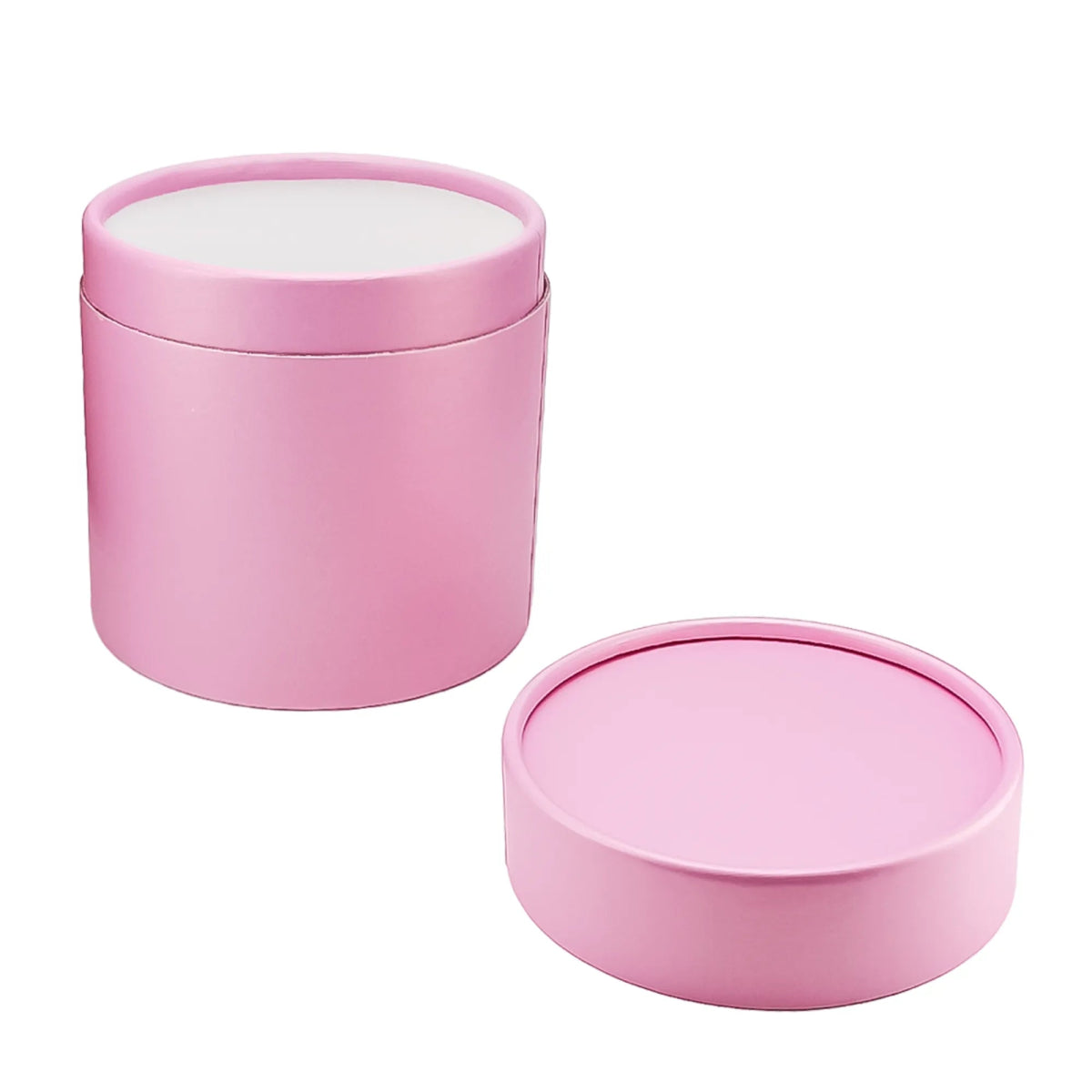 Caja Decorativa para Velas Cilíndrica / Wax Melts – Tubo cartón rígido - Rosa Pastell Brillante - Extra Grande 11.3x12 cm - Candle Craft