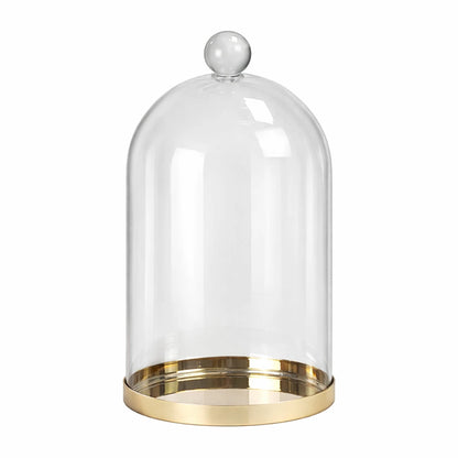 Campana de Vidrio - Cúpula de Vidrio con Base de Aluminio - Cloche de Cristal para Velas - Candle Craft