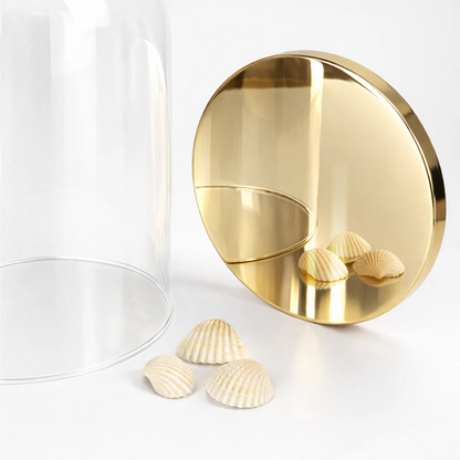 Campana de Vidrio - Cúpula de Vidrio con Base de Aluminio - Cloche de Cristal para Velas - Candle Craft