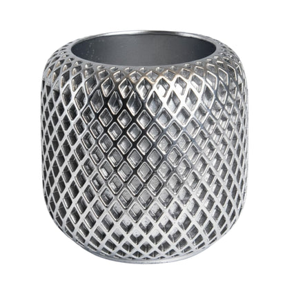 90ml - Carrara Vaso de Concreto para velas - Plateado