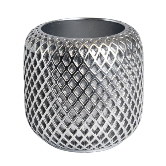 90ml - Carrara Vaso de Concreto para velas - Plateado
