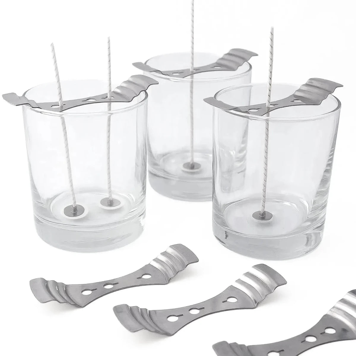 Centrador de Mecha Universal para Velas | Soporte Metálico con 3 Agujeros Redondos para Pabilo - Candle Craft