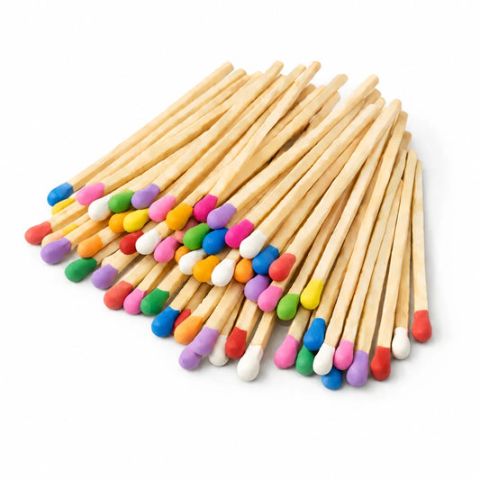 Cerillos de Colores Extra Largos de Madera para Velas - Fósforos de Madera - Multicolor - Candle Craft