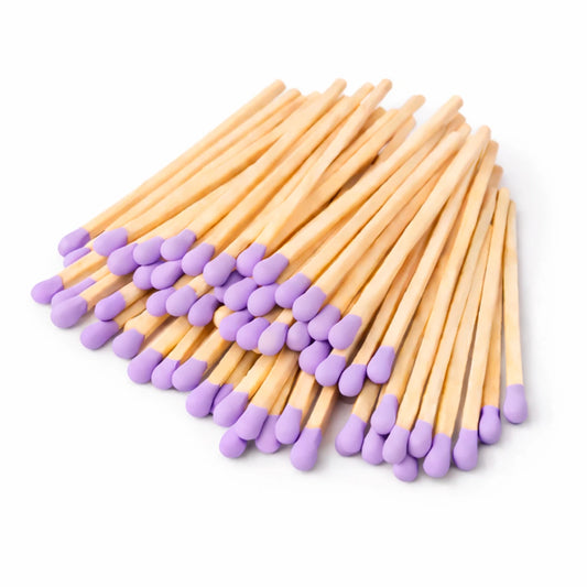 Cerillos de Colores Largos de Madera para Velas - Fósforos de Madera - Lavanda - Candle Craft
