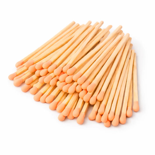 Cerillos de Colores Largos de Madera para Velas - Fósforos de Madera - Naranja Pastel - Candle Craft
