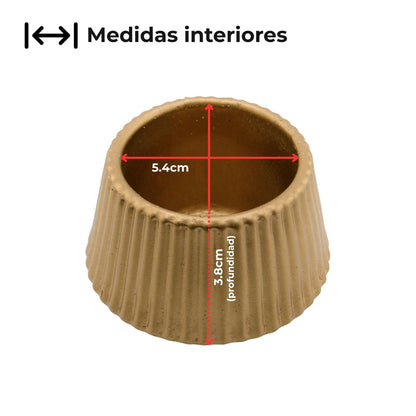 Colección Navidad - Árbol de Navidad - Pino Navideño de Concreto para Velas - Dorado (Edición Especial de Navidad) - Candle Craft