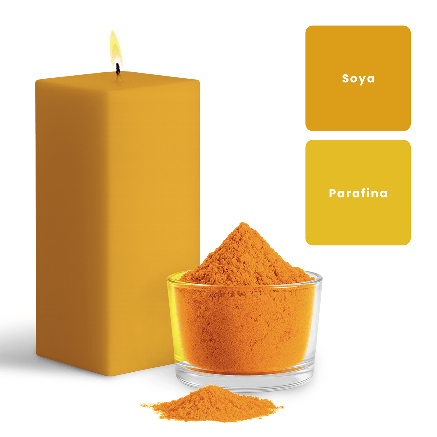 Colorante en Polvo para Velas - Alta Concentración - Color: Amarillo Canario - Candle Craft