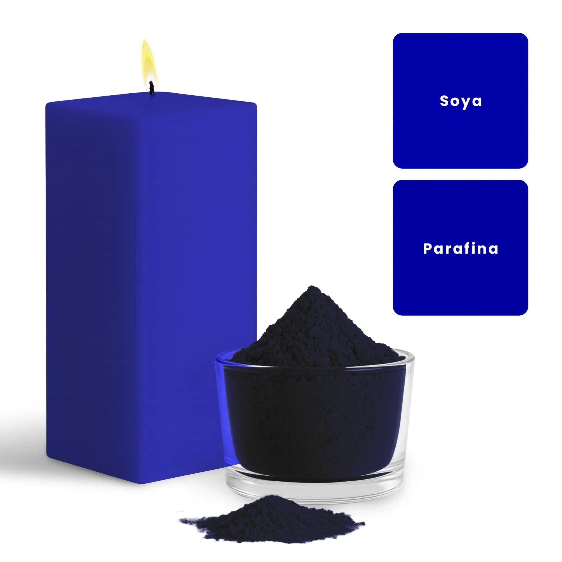Colorante en Polvo para Velas - Alta Concentración - Color: Azul - Candle Craft
