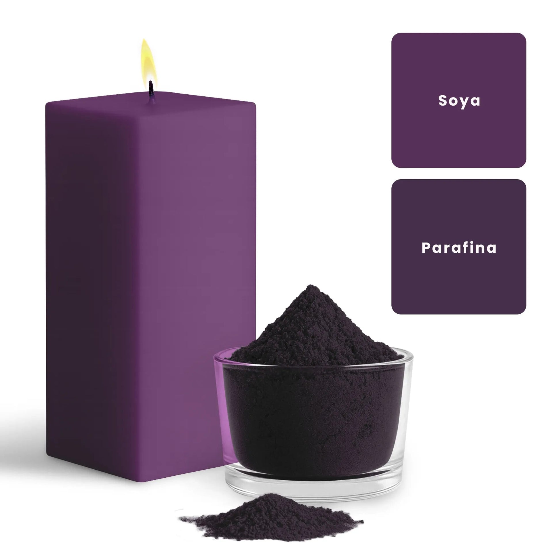 Colorante en Polvo para Velas - Alta Concentración - Color: Morado - Candle Craft