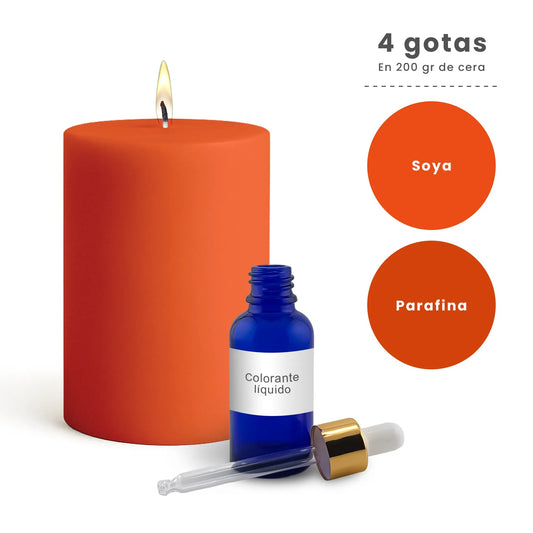 Colorante Líquido para Velas – Ultra Concentración - Color: Naranja - Candle Craft