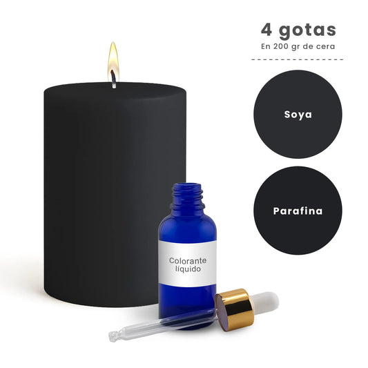 Colorante Líquido para Velas - Ultra Concentración - Color: Negro - Candle Craft