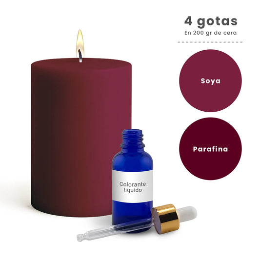 Colorante Líquido para Velas – Ultra Concentración - Color: Vino Tinto - Candle Craft
