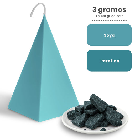 Colorante Sólido para Velas - Tinte en Escamas de Alta Concentración – Color: Azul Agua Marina - Candle Craft