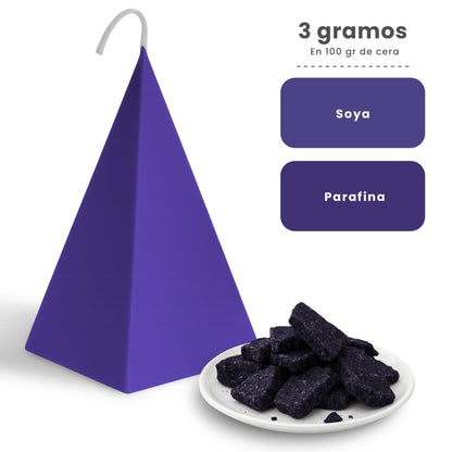 Colorante Sólido para Velas - Tinte en Escamas de Alta Concentración – Color: Morado (Azul Índigo) - Candle Craft