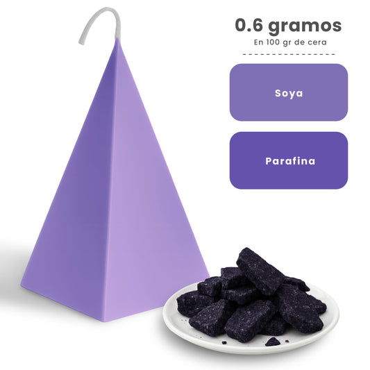 Colorante Sólido para Velas - Tinte en Escamas de Alta Concentración – Color: Morado (Azul Índigo) - Candle Craft